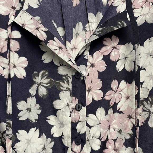 Loft Women's Purple Pink Floral Sleeveless Pullover Mini Dress - Size S - Picture 4 of 11